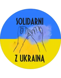 Naklejki SOLIDARNI Z UKRAINĄ etykiety 100 szt.
