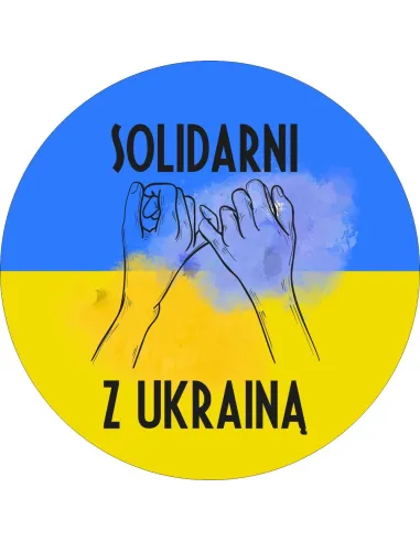 Naklejki SOLIDARNI Z UKRAINĄ etykiety 100 szt.