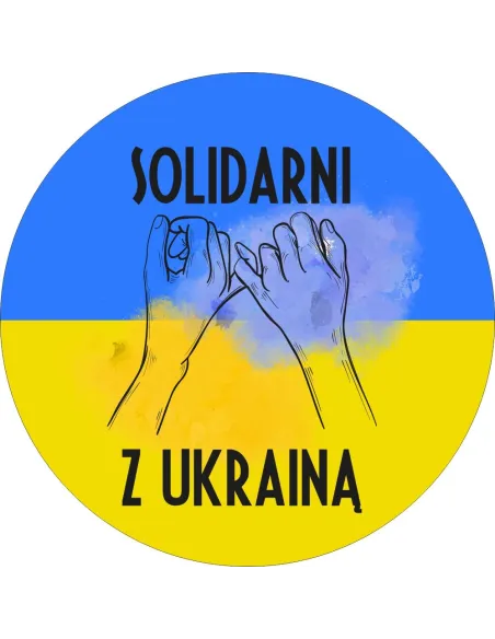 Naklejki SOLIDARNI Z UKRAINĄ etykiety 100 szt.