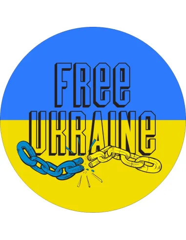 Naklejki FREE UKRAINE etykiety 100 szt.