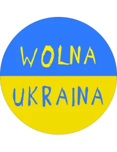 Naklejki WOLNA UKRAINA etykiety 100 szt.