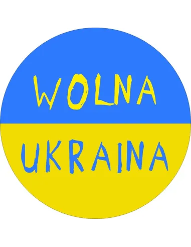 Naklejki WOLNA UKRAINA etykiety 100 szt.