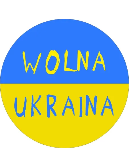 Naklejki WOLNA UKRAINA etykiety 100 szt.