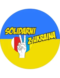 Naklejki wlepki SOLIDARNI Z UKRAINĄ 50 szt
