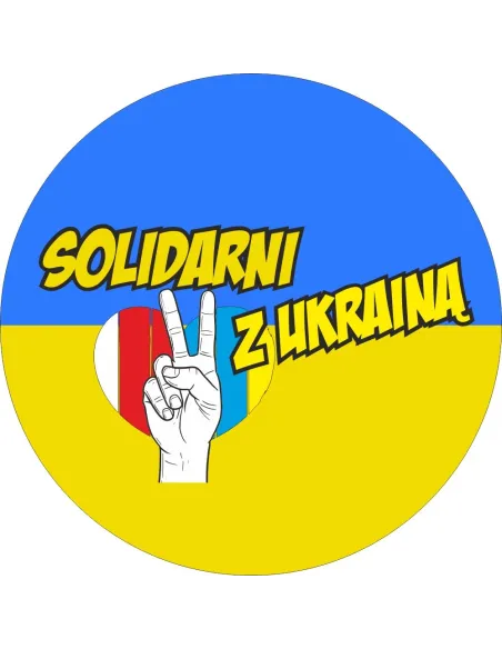 Naklejki wlepki SOLIDARNI Z UKRAINĄ 50 szt