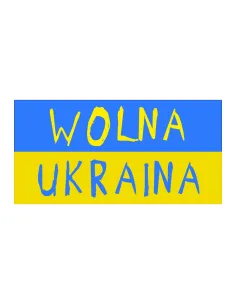Naklejki SOLIDARNI Z UKRAINĄ FLAGA duża 28cmx2szt