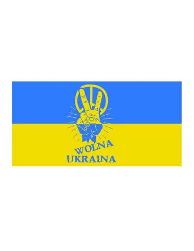 Naklejka MAGNES NA AUTO samochód WOLNA UKRAINA 2x