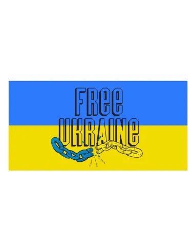 Naklejka MAGNES NA AUTO samochód WOLNA UKRAINA 2x