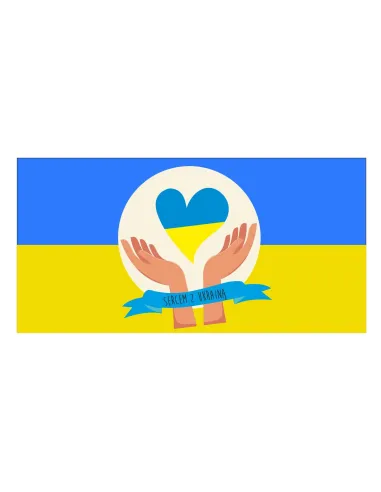 Naklejka MAGNES NA AUTO samochód WOLNA UKRAINA 2x