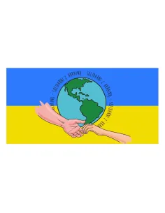 Naklejka MAGNES NA AUTO samochód WOLNA UKRAINA 2x