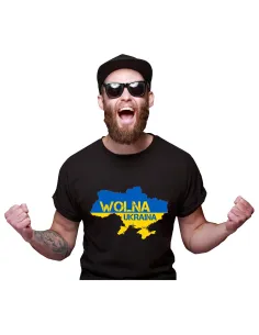 Koszulka z nadrukiem WOLNA UKRAINA