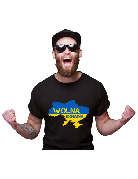 Koszulka z nadrukiem WOLNA UKRAINA