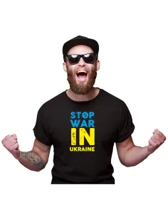 Koszulka z nadrukiem STOP WARIN UKRAINE