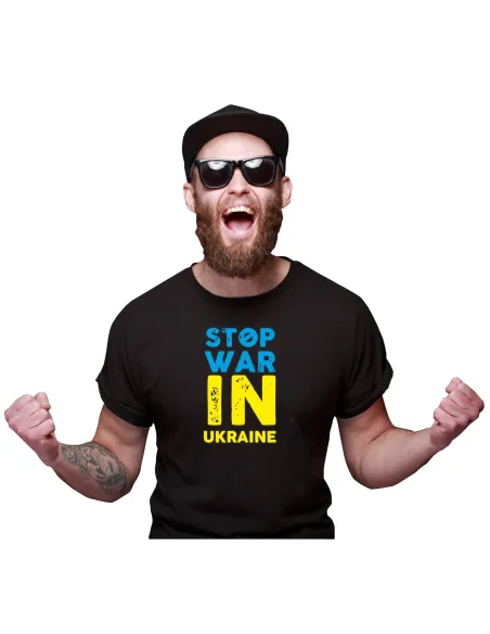 Koszulka z nadrukiem STOP WARIN UKRAINE