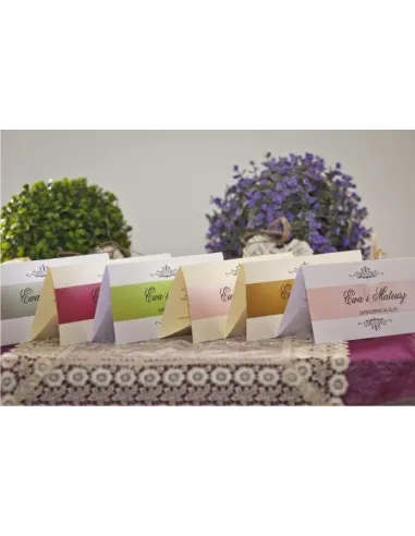 ZAPROSZENIA ślubne - DL z papierem perłowym