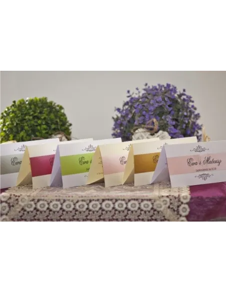 ZAPROSZENIA ślubne - DL z papierem perłowym