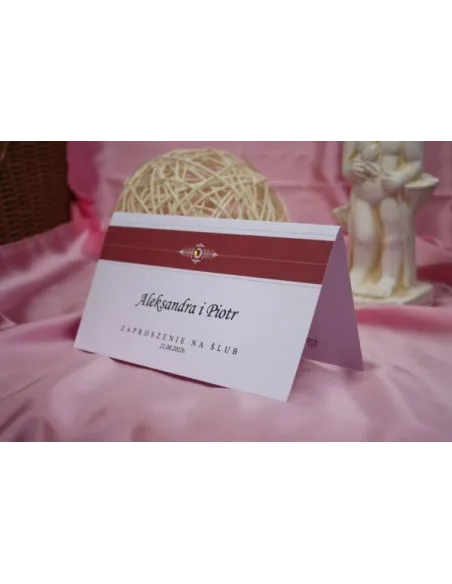 ZAPROSZENIA ślubne - vintage DL z dźetem