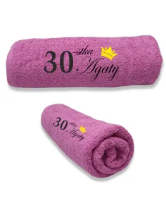 RĘCZNIK Z HAFTEM PREZENT NA URODZINY 18 30 40 50