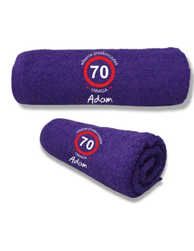 RĘCZNIK Z HAFTEM PREZENT NA URODZINY 20 30 40 50