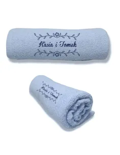 RĘCZNIK Z HAFTEM PREZENT DLA PARY Małżeństwa imię