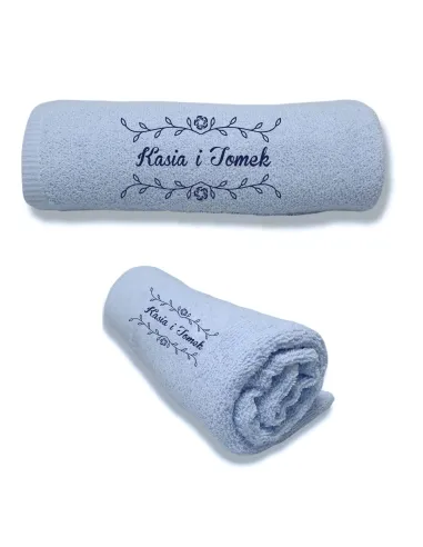 RĘCZNIK Z HAFTEM PREZENT DLA PARY Małżeństwa imię