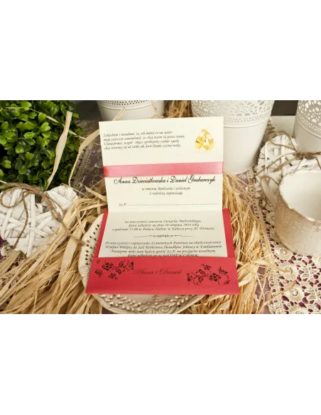 ZAPROSZENIA ślubne - elegant z wkładką