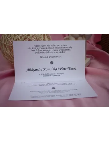 ZAPROSZENIA ślubne - vintage DL z dźetem