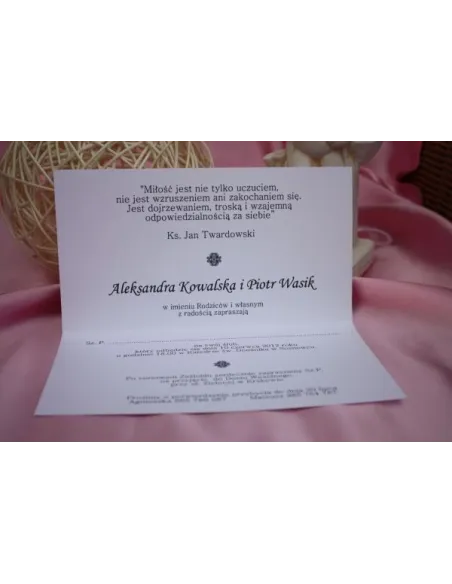 ZAPROSZENIA ślubne - vintage DL z dźetem