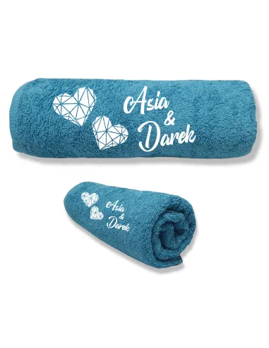 RĘCZNIK Z HAFTEM PREZENT DLA PARY Małżeństwa imię