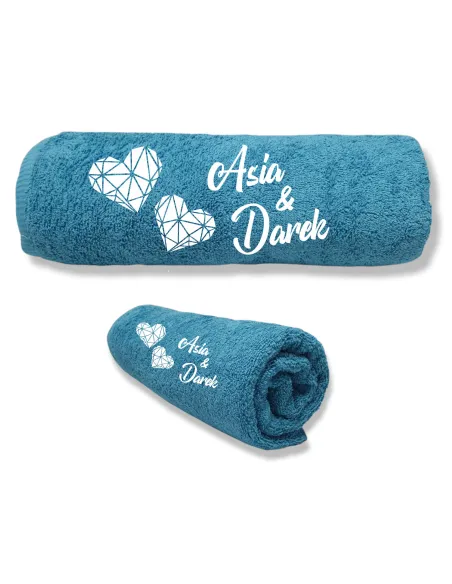 RĘCZNIK Z HAFTEM PREZENT DLA PARY Małżeństwa imię