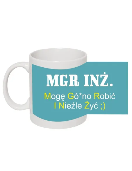 Kubek inżyniera prezent dla magistra obrona pracy magisterskiej