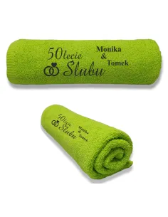 RĘCZNIK Z HAFTEM PREZENT DLA PARY Małżeństwa imię