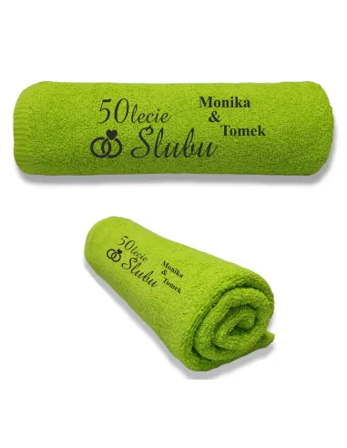 RĘCZNIK Z HAFTEM PREZENT DLA PARY Małżeństwa imię