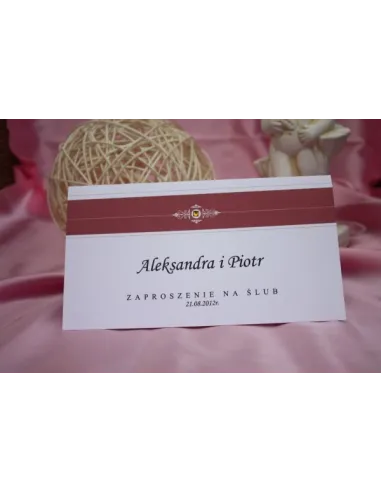 ZAPROSZENIA ślubne - vintage DL z dźetem