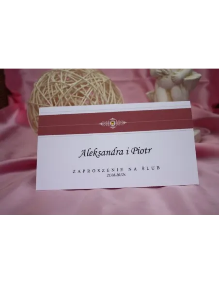 ZAPROSZENIA ślubne - vintage DL z dźetem