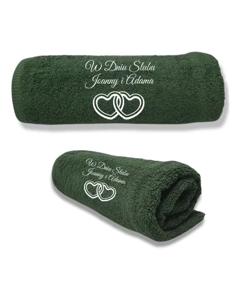 RĘCZNIK Z HAFTEM PREZENT DLA PARY Małżeństwa imię
