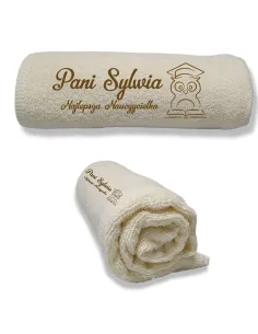 RĘCZNIK Z HAFTEM PREZENT na DZIEŃ NAUCZYCIELA