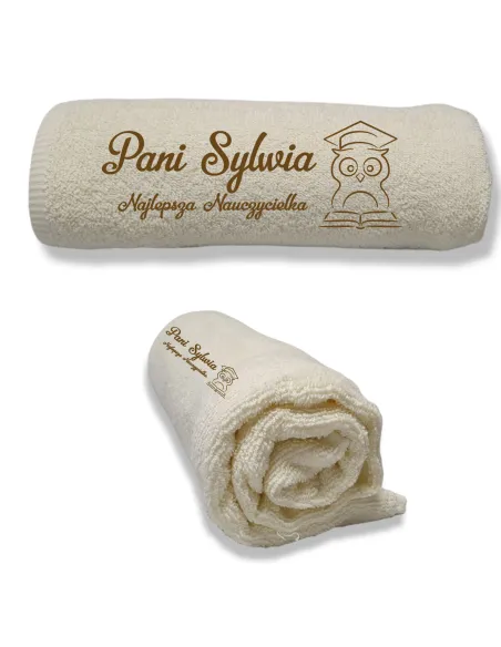RĘCZNIK Z HAFTEM PREZENT na DZIEŃ NAUCZYCIELA