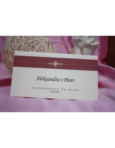 ZAPROSZENIA ślubne - vintage DL z dźetem