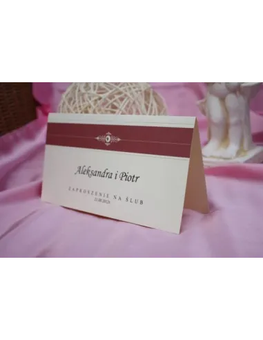 ZAPROSZENIA ślubne - vintage DL z dźetem