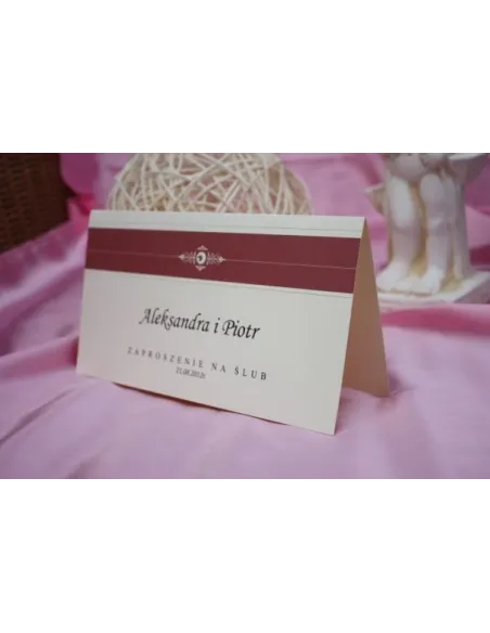 ZAPROSZENIA ślubne - vintage DL z dźetem