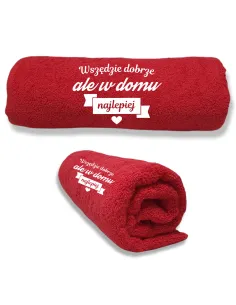 RĘCZNIK Z HAFTEM prezent NA PARAPETÓWKĘ DO DOMU