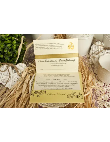 ZAPROSZENIA ślubne - elegant z wkładką