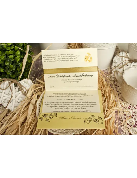 ZAPROSZENIA ślubne - elegant z wkładką
