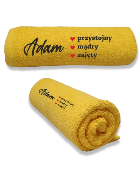 Ręcznik z HAFTEM prezent DLA MĘŻA CHŁOPAKA KOLEGI