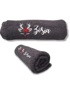 Ręcznik z HAFTEM prezent POD CHOINKĘ NA MIKOŁAJKI