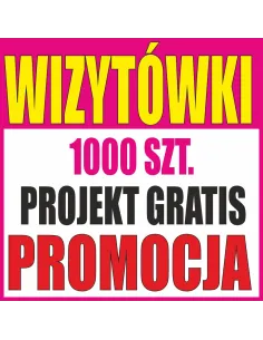 Wizytówki 1000 szt - PROMOCJA dwustronne foliowane + PROJEKT