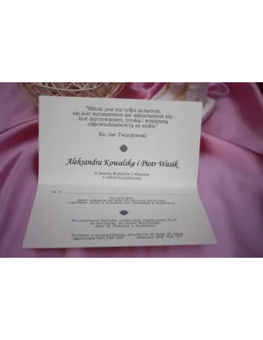 ZAPROSZENIA ślubne - vintage DL z dźetem