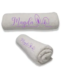 Ręcznik z HAFTEM prezent NA WIELKANOC NA ZAJĄCZKA