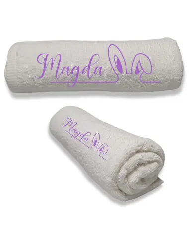 Ręcznik z HAFTEM prezent NA WIELKANOC NA ZAJĄCZKA